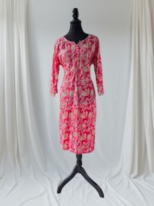 Pink Printed Rayon Kurti
