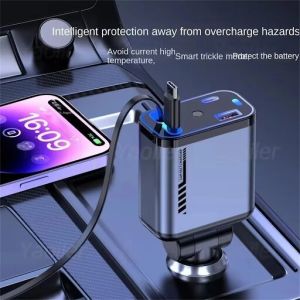 Multi-Function 120W Car Charger with Fast Charging