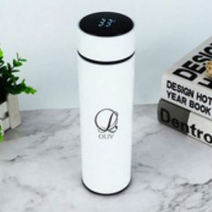 600 Ml White Metal Insulated Temperature Water Bottle