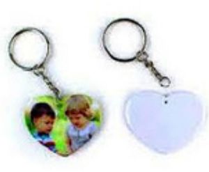 6x5 Cm Heart Shape MDF Sublimation Keychain