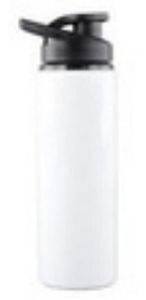 750 Ml White Metal Sports Sipper Bottle