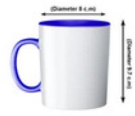 A++ Grade 350 Ml Blue Three Tone Ceramic Mug