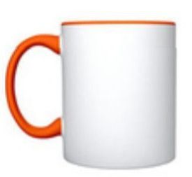 A++ Grade 350 Ml Orange Three Tone Ceramic Mug