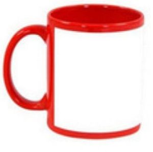 A++ Grade 350 Ml Red Patch Ceramic Mug