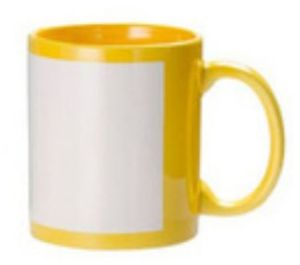 A++ Grade 350 Ml Yellow Patch Ceramic Mug