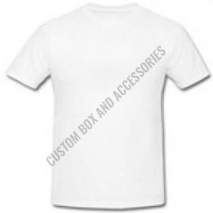 190 GSM White Polyester Round Neck Sublimation T-Shirt