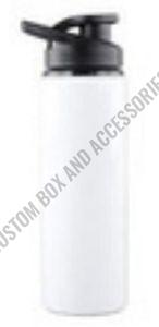 750 Ml White Metal Sports Sipper Bottle