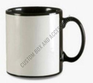 A++ Grade 350 Ml Black Patch Ceramic Mug
