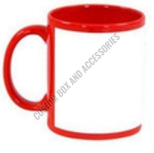 A++ Grade 350 Ml Red Patch Ceramic Mug