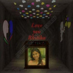 Plastic Sublimation LED Shadow Lamp, Color : Black