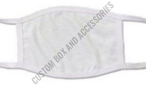 Cotton One Size Fits Most White Reusable Sublimation Blank Face Mask