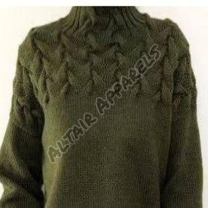 Wool Ladies Sweaters, Color : Green