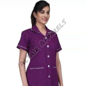 Cotton Polyester Nurse Uniform, Color : Purple, Gender : Female