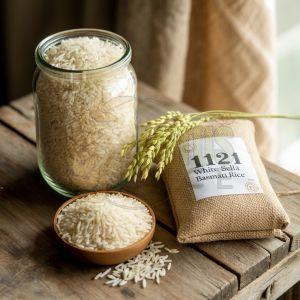Long Grain 1121 White Sella Basmati Rice for Cooking