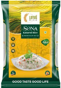 Long Grain Lotus Sona Katarni Raw Rice, Packaging Size : 25Kg