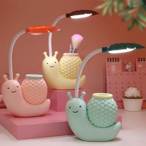 LED Non Polished Plastic Snail Table Lamp 28*10.6*5 Cm