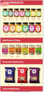 roasted makhana, Packaging Type : White for Spicy, Salty