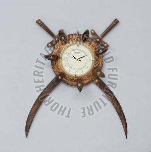 Mango Antique Wooden Wall Clocks Standard, Display Type : Analog