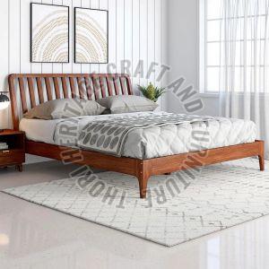 Mango Plain Wooden Beds Standard Modern for Home, Hotel