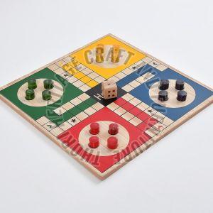 Mango Wooden Ludo Board, Color : Multicolor Standard