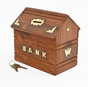 Wooden Money Bank