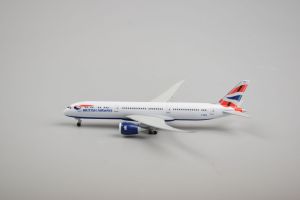 20cm 787 British Airways With Wheels Resin Aircraft Plane Model Gift
