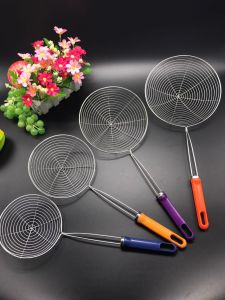 Stainless Steel Deep Fry Oil Strainer, Color : Silver