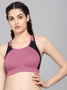 Plain Polyester Padded Sport Bra All Sizes, Technics : Machine Made