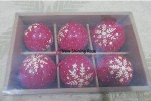 Paper Mache Christmas Ball, Shape : Round