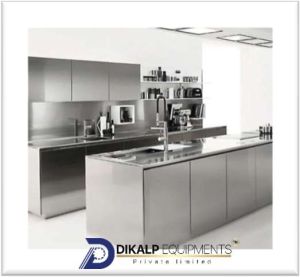 Stainless Steel Modular Kitchen, Color : Silver