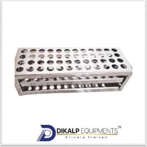 Stainless Steel Test Tube Stand And Rack, Color : Silver