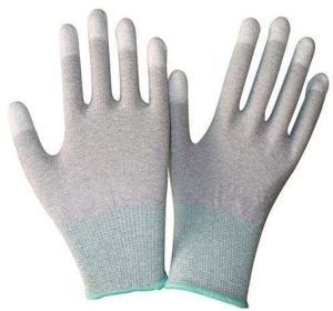 ESD Dotted Gloves, Color : Creamy, Certification : Ce Certified