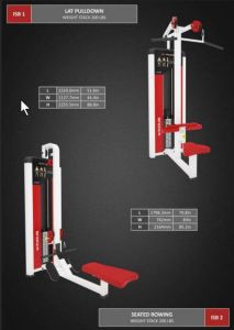 Iron Lat Pulldown Seated Rowing Machine, Color : Black, Grey