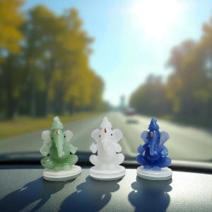 Resin Car Dashboard Idol, Color : white blue green Small