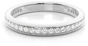 1.50Ct Round Cut Lab Diamond Half Eternity Wedding Band 14K White Gold