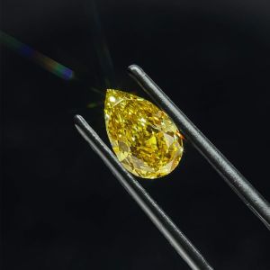 1.61 Carat Pear Cut Fancy Yellow Vs Clarity IGI Certified Loose Diamond