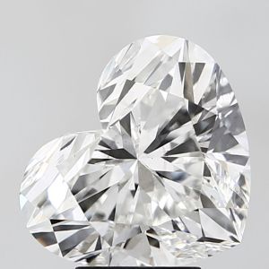 5.12 Carat Lab Grown Diamond Heart Shape Vs Clarity F Color IGI Certified