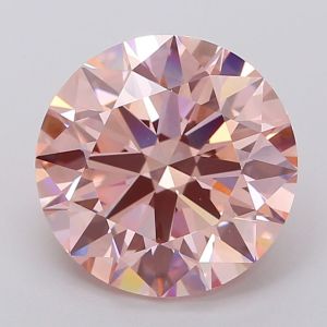 5.40 Carat Round Cut Fancy Pink Loose Diamond Lab Diamond