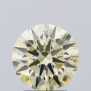 Lab Grown Diamond Round 2.02ct Fancy Light Yellow VS1 Loose Diamond