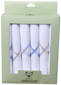 Premium Cotton Men Handkerchief Gift Set(Pack OF 6)
