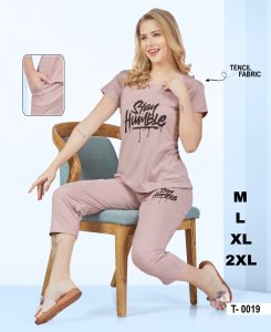 Women Tencil Lycra Capri Set