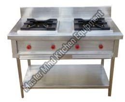 Polished 2 Burner Gas Range, For Hotel, Kitchen, Restaurant, Pattern : Plain