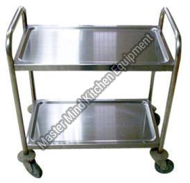 Polished Stainless Steel 2 Tier Utility Trolley, Style : Modern