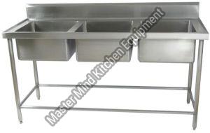 Rectangular Polished Stainless Steel Sink, For Hotel, Restaurant, Feature : Durable