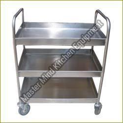 Rectangular Polished Stainless Steel Utility Trolley, For Hospital, Style : Antique