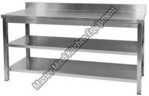Polished Plain Stainless Steel Working Table, Shape : Rectangular