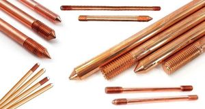 Copper Polished Earthing Rods, Thickness : 30-40mm