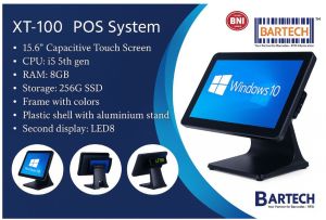 Electric Operated XT-100 Touch POS System, Color : Black