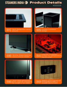 Sauna Heater 16x12x8 Inch, Model Number : SAF-80N