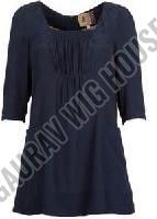 Plain Round Neck Cotton Womens Tunic Xl, Technics : Machine Made